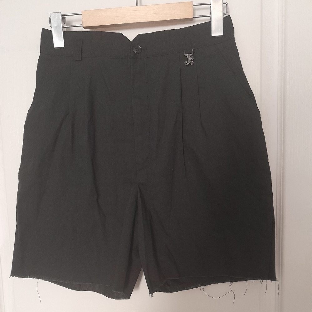 Vintage DIY Black Casual Shorts